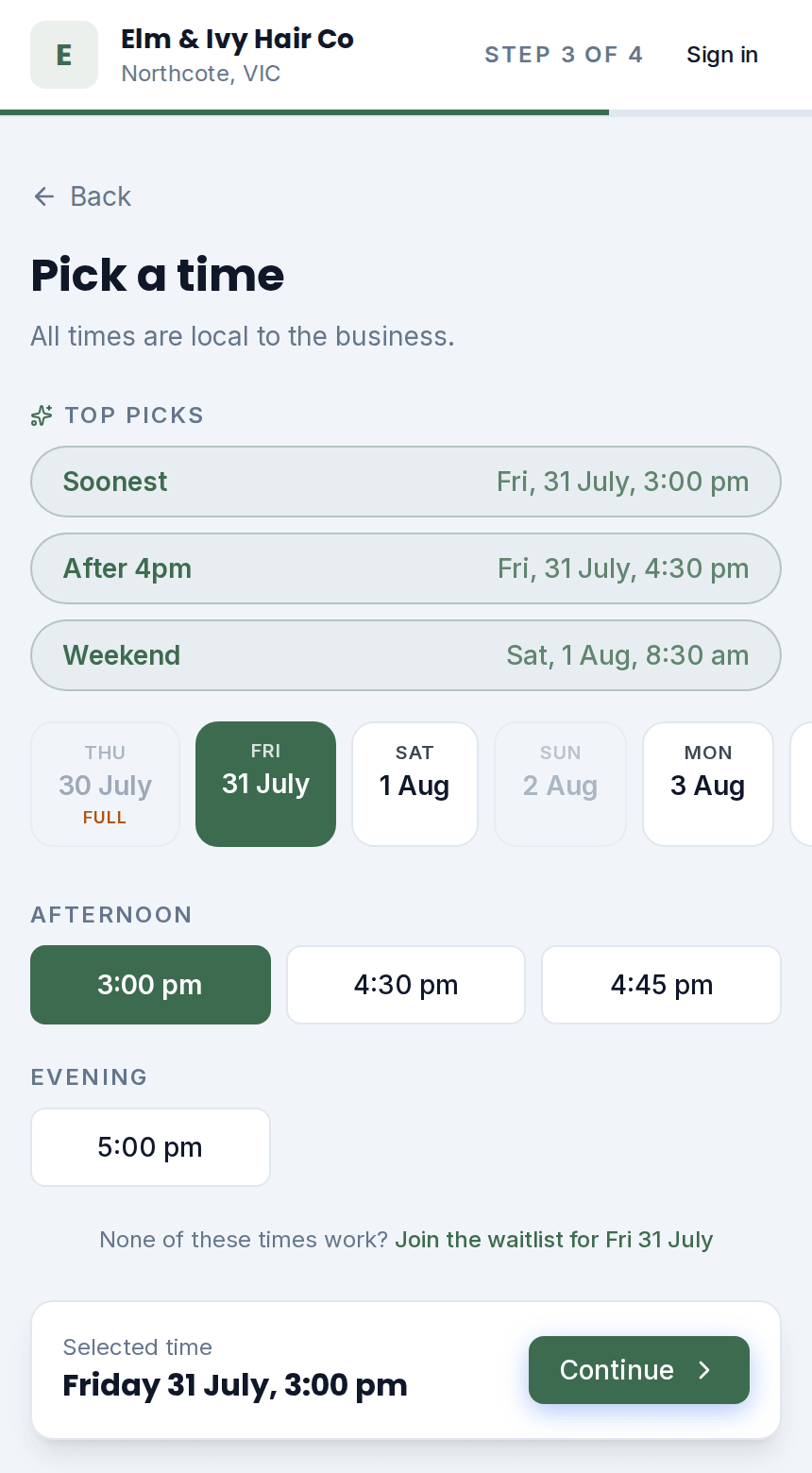 Customers book anytime, without calling you
