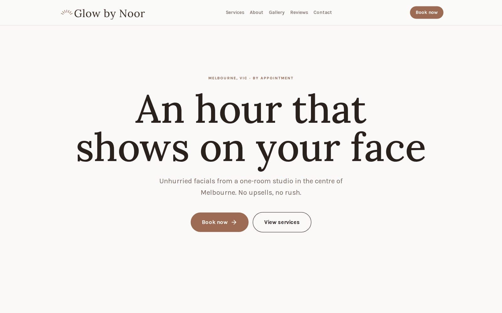Glow by Noor website on desktop
