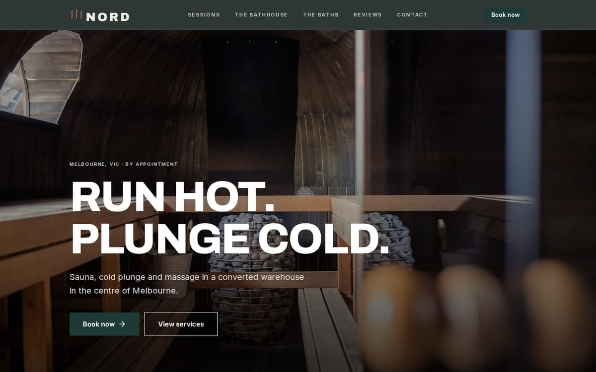 Bathhouse Nord website
