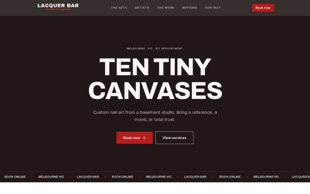Lacquer Bar website