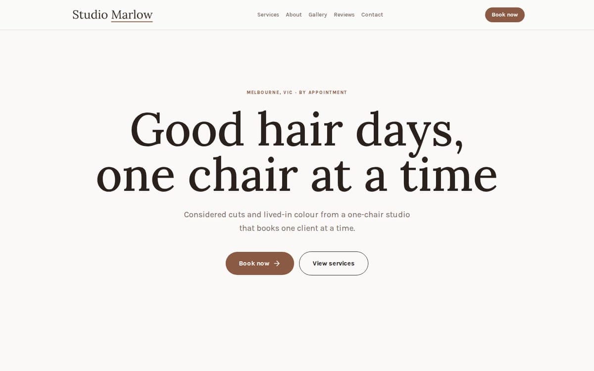 Studio Marlow website